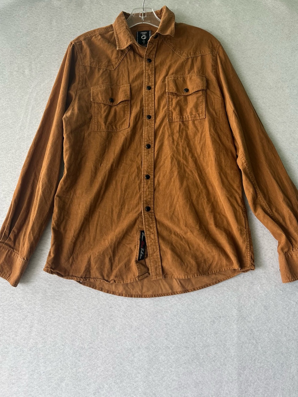 Casual Button-Down Shirt in Rust Brown by Fried Denim